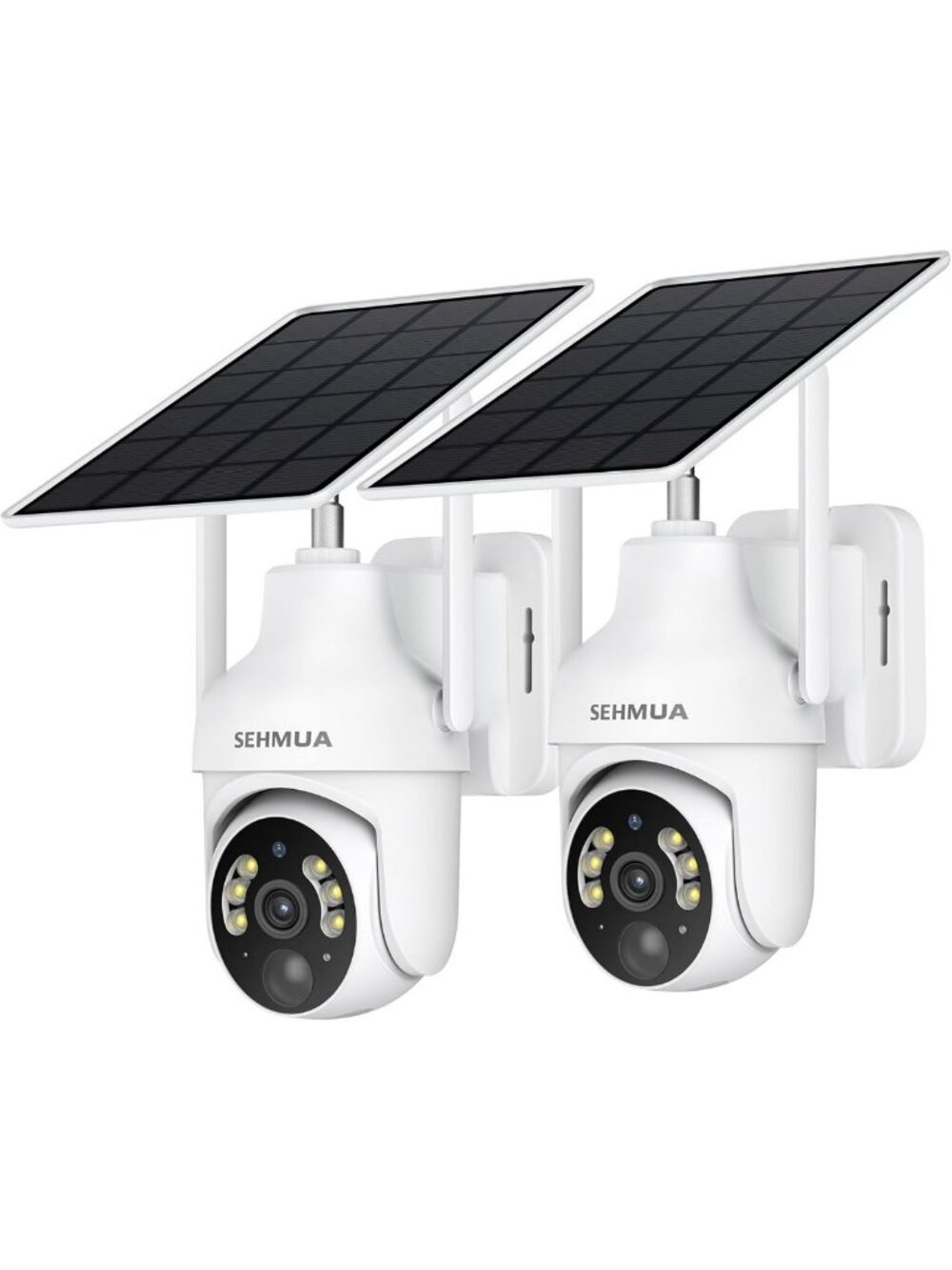 2-Pack Wireless Outdoor Security Cameras with 360° View, Color Night Vision